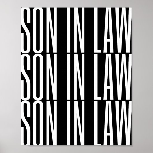 Son law gift Black background Cooles Design Kunst Poster (Vorne)
