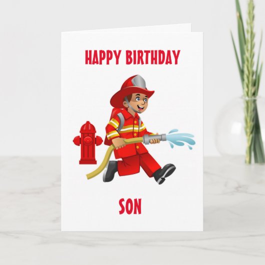 SON & MEIN LIEBLINGSFEUER AM GEBURTSTAG! KARTE (Vorderseite)