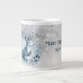 Son Merry Christmas Blue Modern Deire Jumbo-Tasse (Vorderseite)