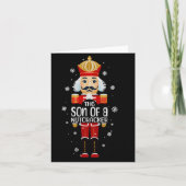 Son Of A Nutcracker Funny Christmas Family Matchin Karte (Vorderseite)