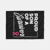 Son of Survivor Brustkrebs Support Geschenk Fleecedecke (Vorderseite (Horizontal))