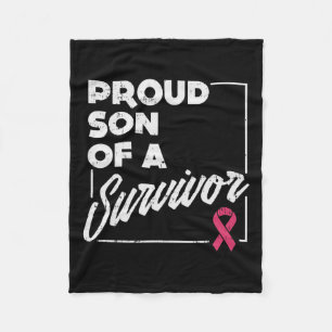 Son of Survivor Brustkrebs Support Geschenk Fleecedecke