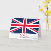 Son Passing Out Parade Union Jack Flag Sentimental Karte (Gelbe Blume)