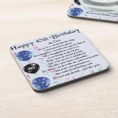 Son Poem - 40. Geburtstagsdesign Untersetzer (Linke Seite)