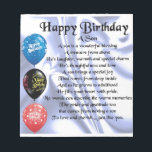 Son Poem - Happy Birthday Notizblock<br><div class="desc">Ein tolles Geschenk für einen Sohn zum Geburtstag</div>