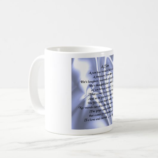 Son Poem Tasse - Blue Design (Vorderseite Links)