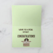 Son Puppy in Box Geburtstagkarte Karte (Innenseite)