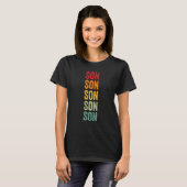 Son Rainbow Text Son Colorful T-Shirt (Vorne ganz)