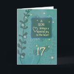 Son Religious 17. Geburtstag Green Hand Drawn Look Karte<br><div class="desc">Besondere Anlässe brauchen besondere Feierlichkeiten. Genauso wie der 17. Geburtstag Ihres Sohnes,  der die beste Geburtstagskarte aller Zeiten benötigt. Schauen Sie nicht weiter,  die Karte,  die Sie suchen,  ist genau vor Ihnen.</div>