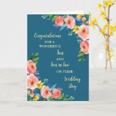 Son & Son in Law Hochzeitstag Glückwunsch Karte (Gelbe Blume)