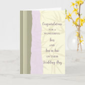 Son & Son in Law Hochzeitstag Glückwunsch Karte (Gelbe Blume)