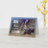 Son Sports Mountain Bike Geburtstag Karte (Gelbe Blume)