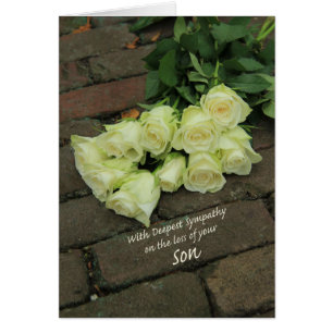 son Sympathy Card mit Rose