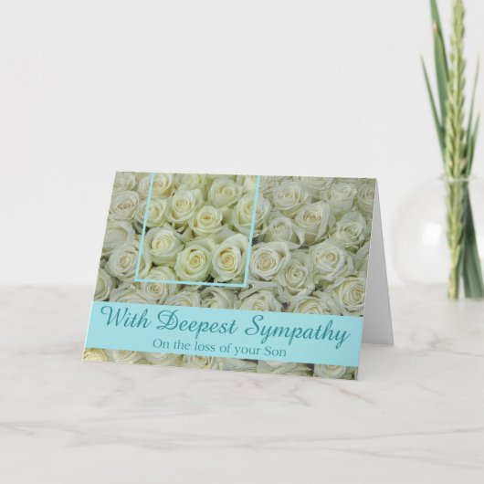 son Sympathy Card mit Rose Karte (Vorderseite)