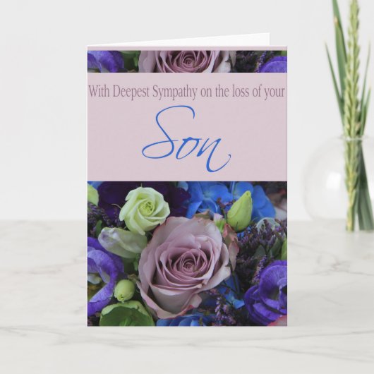 son Sympathy Card mit Rose Karte (Vorderseite)
