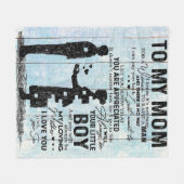 Son to Mama Geschenk, personalisieren Sie den Brie Fleecedecke (Vorderseite (Horizontal))