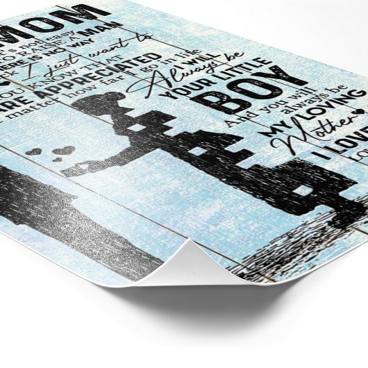 Son to Mama Geschenk, personalisieren Sie den Brie Fotodruck (Ecke)