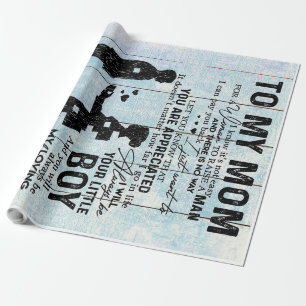 Son to Mama Geschenk, personalisieren Sie den Brie Geschenkpapier