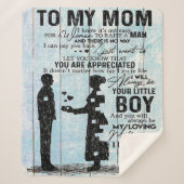 Son to Mama Geschenk, personalisieren Sie den Brie Sherpadecke (Vorderseite)