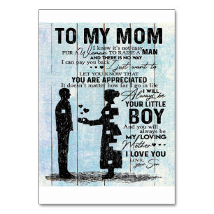 Son to Mama Geschenk, personalisieren Sie den Brie Tischnummer