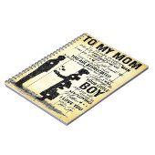 Son to Mama Gift | Sondergeschenk für Familien Notizblock (Linke Seite)