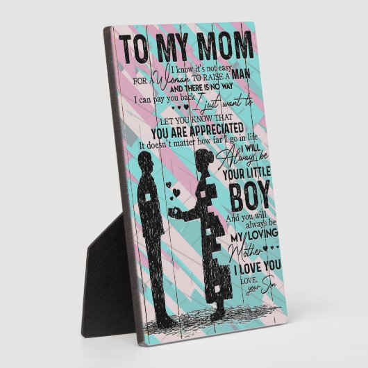 Son to Mama Letter, to my Mama Gift Fotoplatte (Seite)
