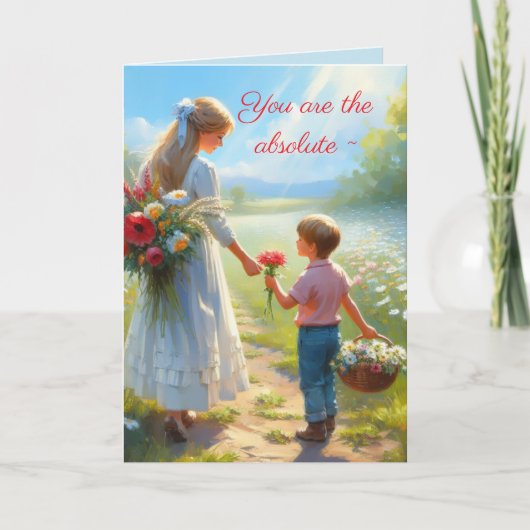 SON TO MAMA MUTTER'S DAY CARD DANKESKARTE (Vorderseite)