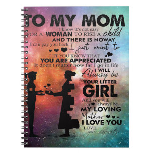 Son to my Mama Gift   Lovely Letter of Mama Notizblock
