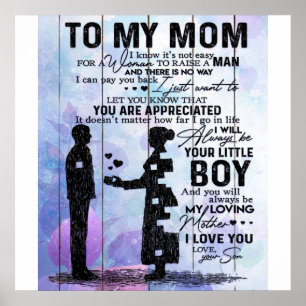 Son to my Mama Gift   Schönes Weihnachtsgeschenk Poster