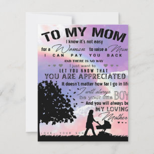 Son to my Mama Letter   Neue Zuhause vorhanden Einladung