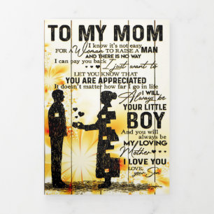 Son to my Mama Letter   Neues Geschenk für Wohnges Dreifach Gefaltete Ankündigung