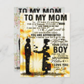 Son to my Mama Letter | Neues Geschenk für Wohnges Einladung (Vorne/Hinten)
