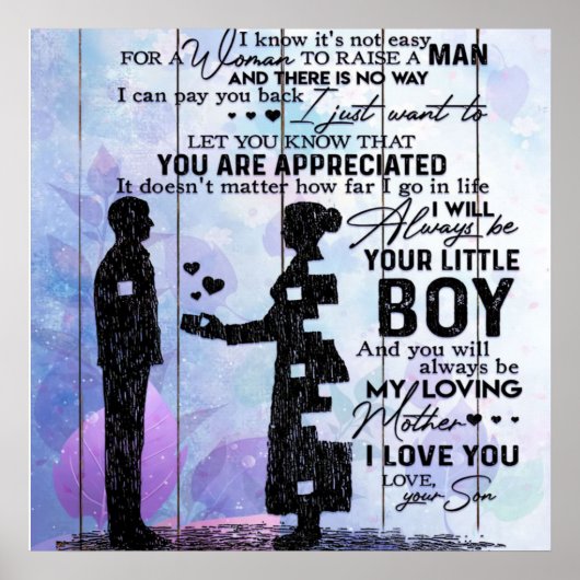 Son to my Mama Letter, Zuhause Decoration, Poster (Vorne)