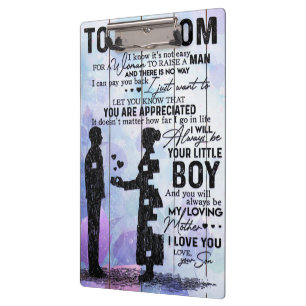 Son to My Mom Gift Lovely Holiday Gift Klemmbrett