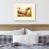Son verlasse Zuhause Gedicht auf der Leinwand (Insitu (Schlafzimmer))