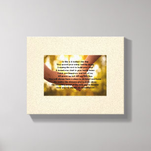 Son verlasse Zuhause Gedicht auf der Leinwand