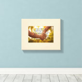 Son verlasse Zuhause Gedicht auf der Leinwand (Insitu (Holzboden))