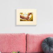 Son verlasse Zuhause Gedicht auf der Leinwand (Insitu (Wohnzimmer))