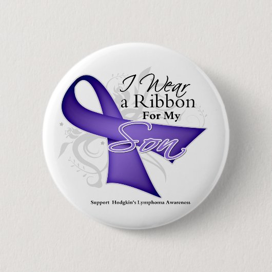 Son Violet Ribbon - Hodgkins Lymphom Button (Vorderseite)