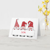 **SON** VON GNOMES FÜR DIE CHRISTMAS-KARTE KARTE (Gelbe Blume)