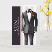 Son Walk Me Down the Aisle Wedding Request Karte (Gelbe Blume)