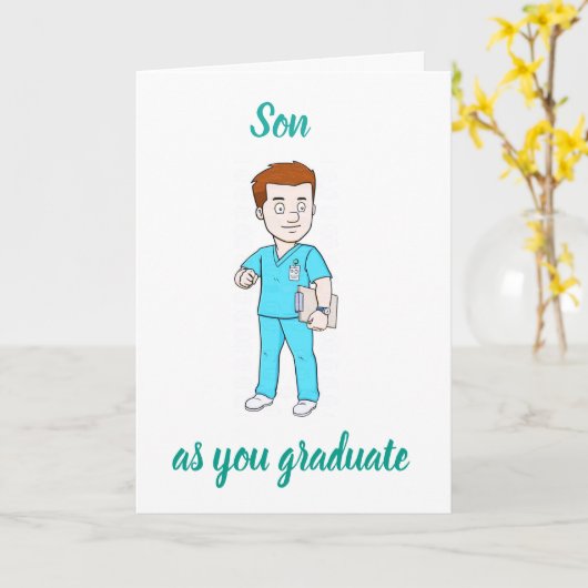 ** SON WIRD NURSE** SO PROUER VON IHNEN KARTE (Gelbe Blume)