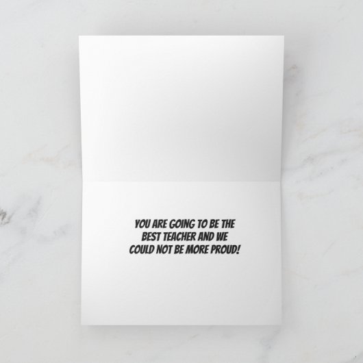 **SON** WIRD ZU EINEM "LEHRER" KARTE (Innenseite)