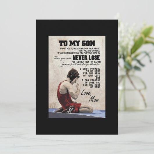 Son Wrestling MD Leinwand Einladung (Stehend Vorderseite)