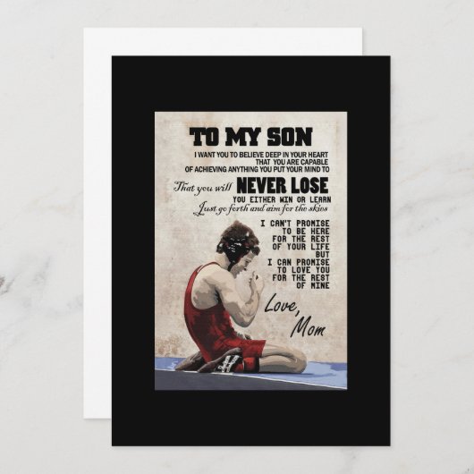 Son Wrestling MD Leinwand Einladung (Vorne/Hinten)