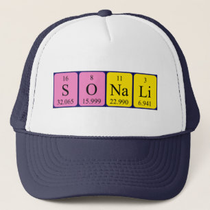 Sonali Periodensystem-Namenhut Truckerkappe