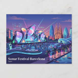 Sonar Festival Barcelona Spanien Postkarte