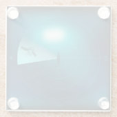 Sonarbild des Riesen-Tintenfischs Nautical Steampu Glasuntersetzer (Rückseite)