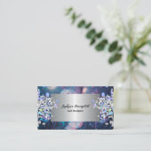 Sonata Iridescent Glitzer Business Card Visitenkarte (Stehend Vorderseite)