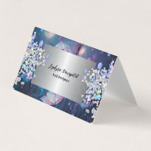 Sonata Iridescent Glitzer Klappen Business Card